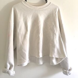 Vintage Lee cream colored crop sweat shirt